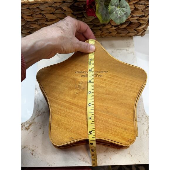 Longaberger Christmas Collection 2001 Shining Star Basket Liner Lid Preowned - Picture 6 of 12